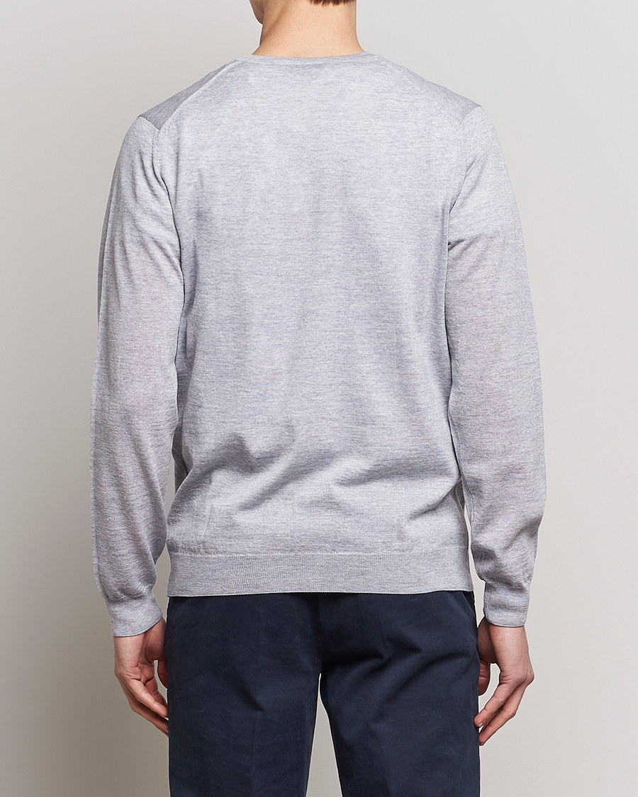 Herre | Gensere | Stenströms | Merino Zegna Knitted Cardigan Light Grey