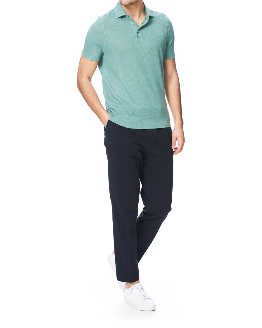Herre | Pikéer | Stenströms | Linen Polo Shirt Mint