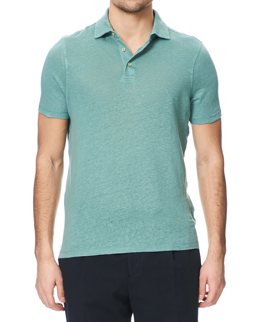 Herre | Pikéer | Stenströms | Linen Polo Shirt Mint