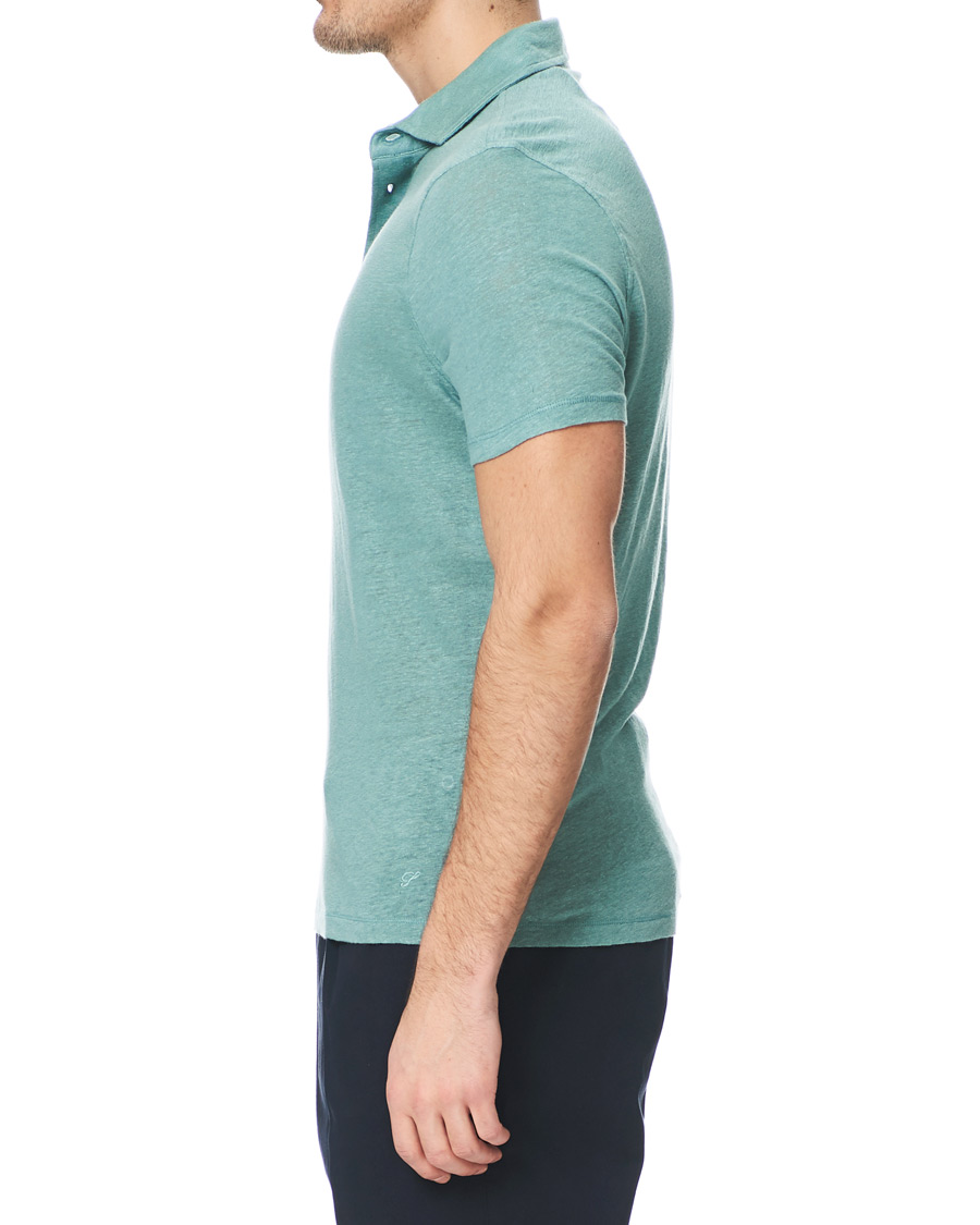 Herre | Pikéer | Stenströms | Linen Polo Shirt Mint