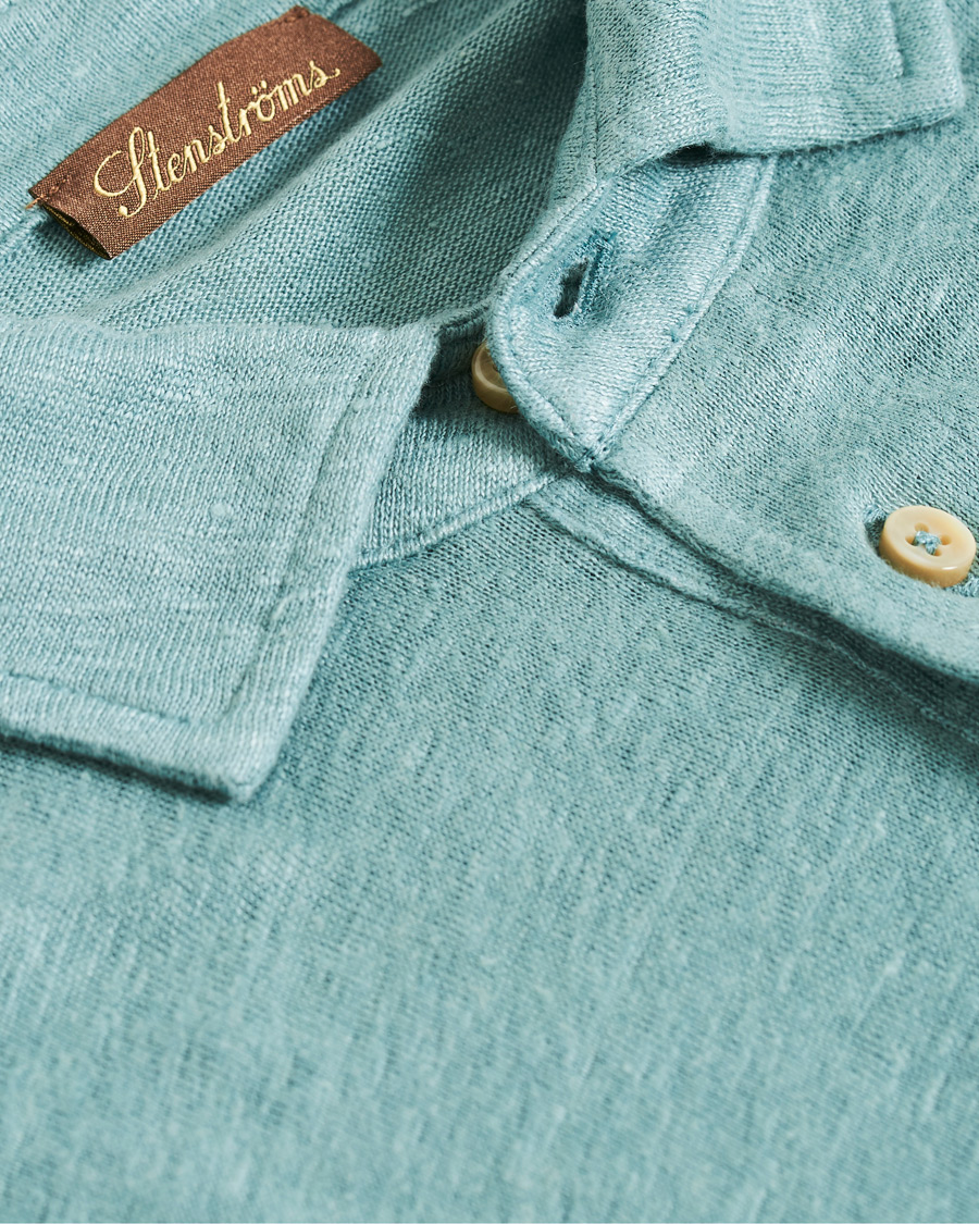 Herre | Pikéer | Stenströms | Linen Polo Shirt Mint