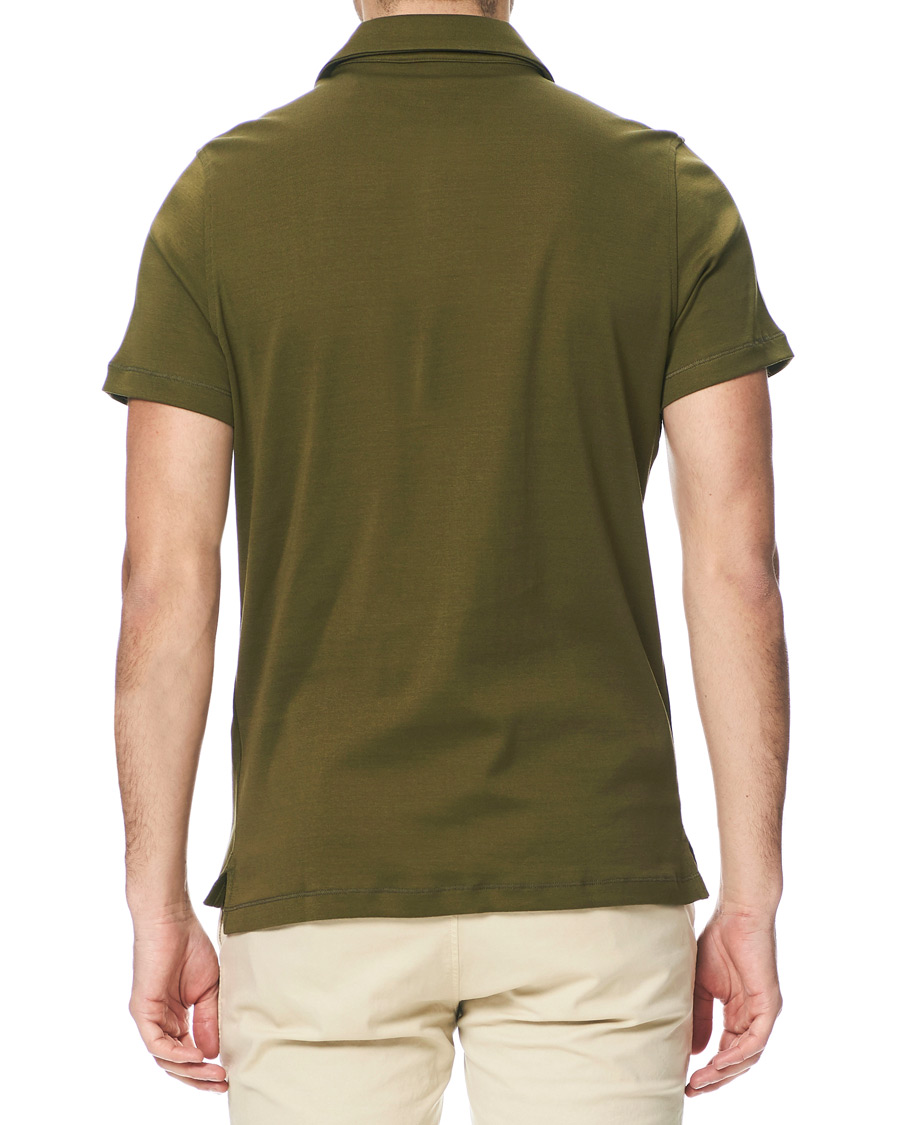 Herre | Pikéer | Stenströms | Mercerised Cotton Polo Shirt Green