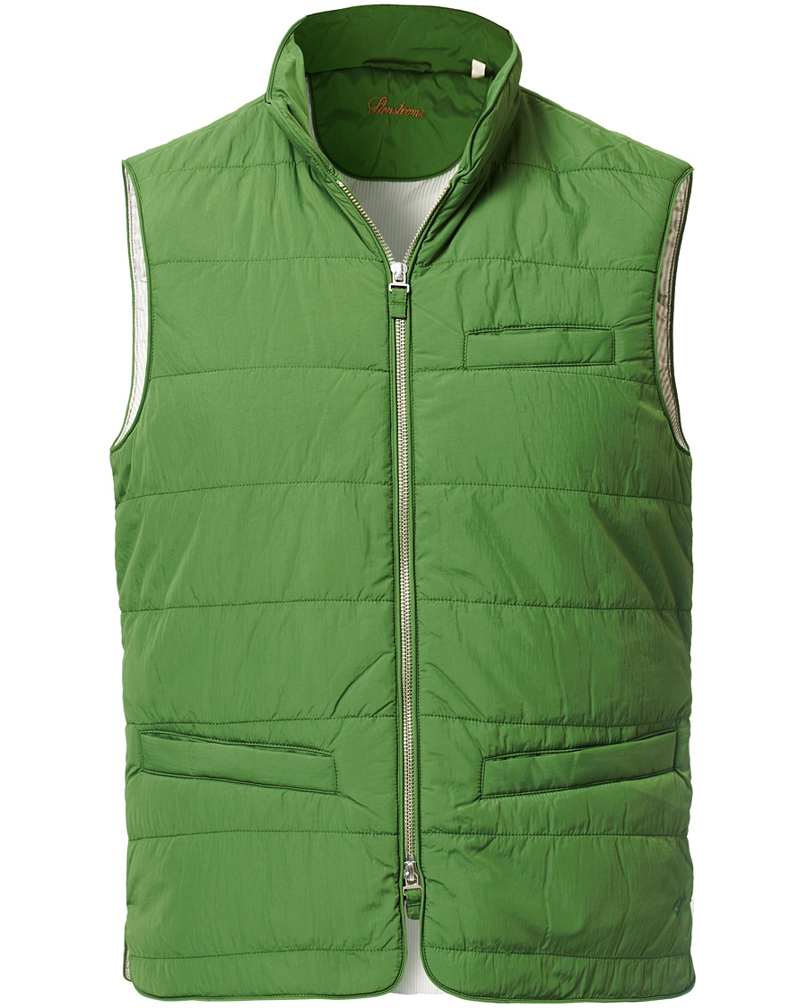 Herre | Jakker | Stenströms | Soft Quilted Nylon Vest Green