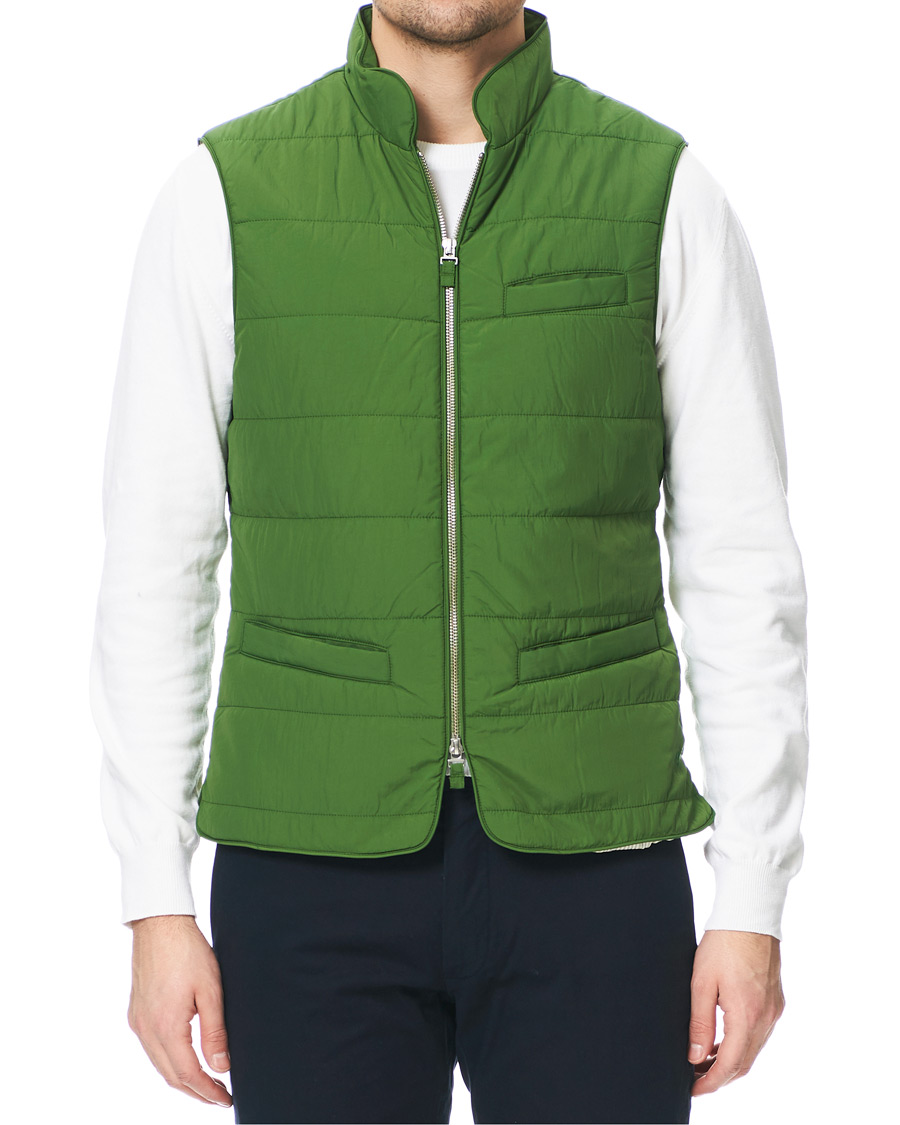Herre | Jakker | Stenströms | Soft Quilted Nylon Vest Green