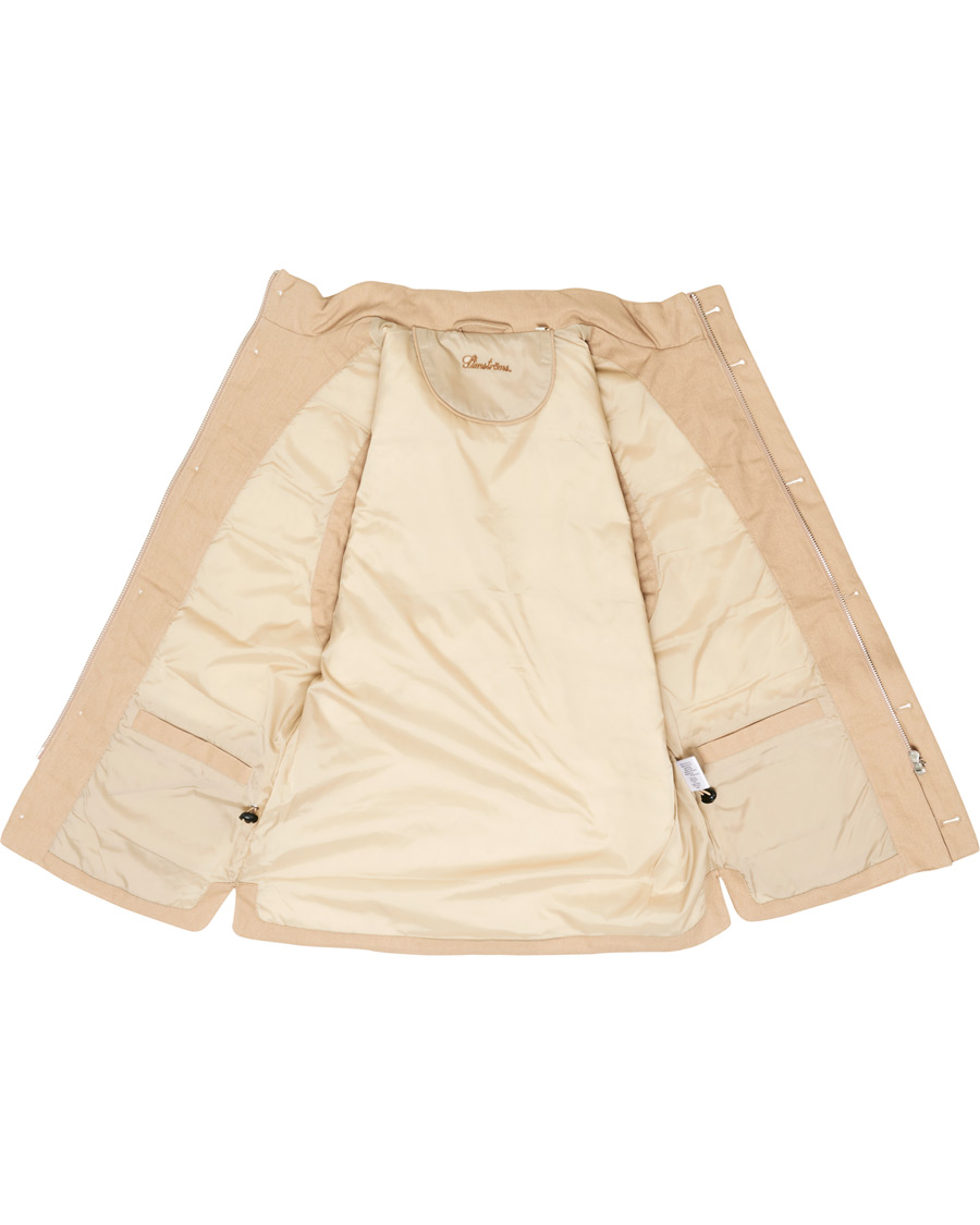 Herre | Jakker | Stenströms | Cotton/Linen Quilted Vest Beige