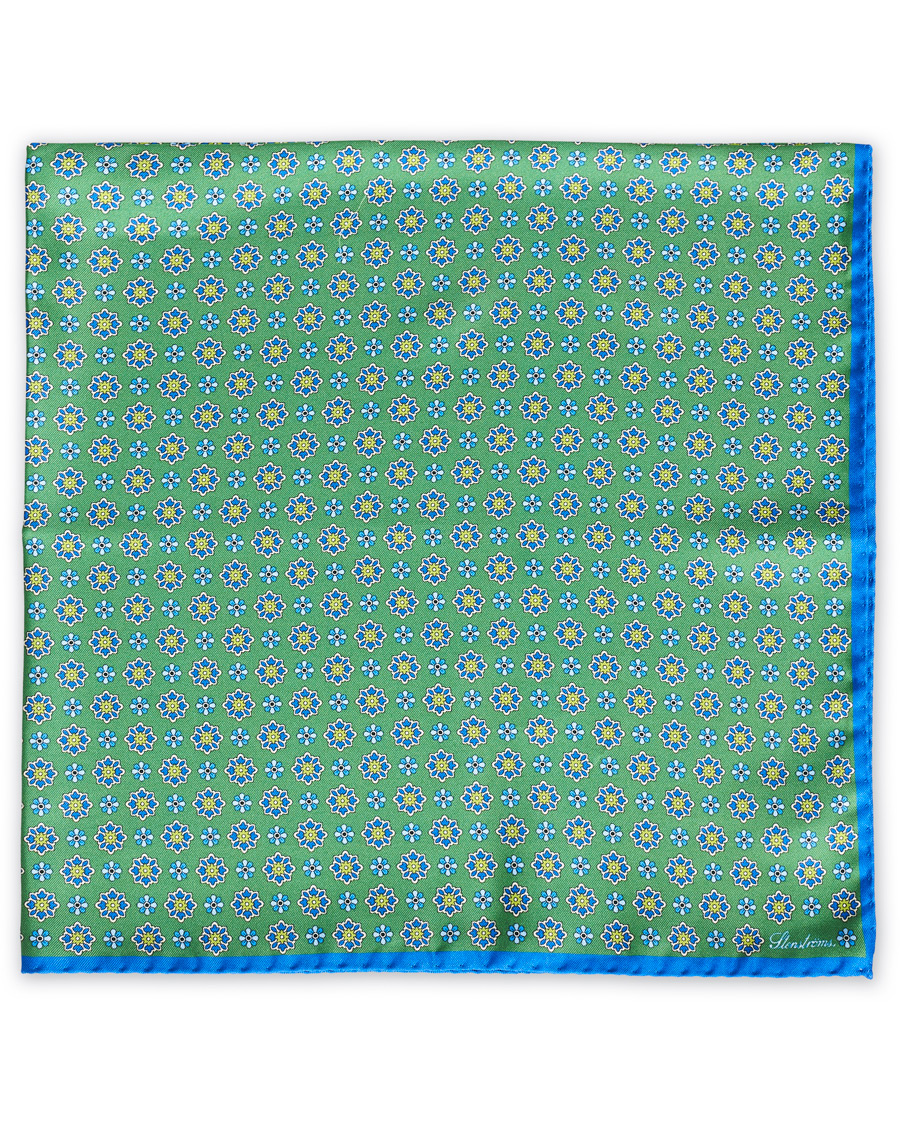 Herre | Stenströms Printed Silk Bandana Green | Stenströms | Printed Silk Bandana Green