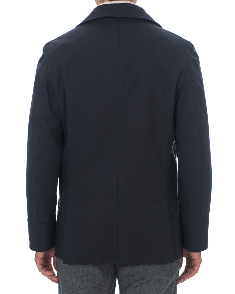 Herre | Jakker | Brunello Cucinelli | Double Crepe Cotton Coat Dark Navy