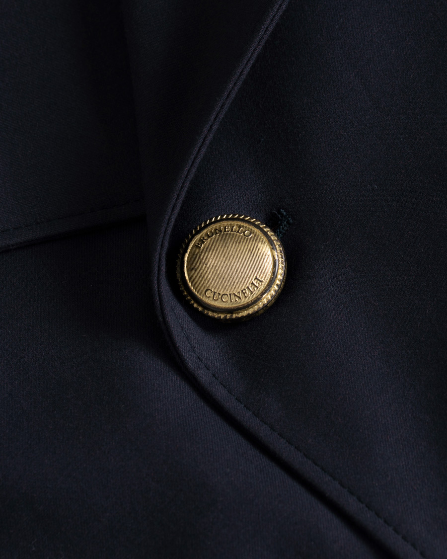 Herre | Jakker | Brunello Cucinelli | Double Crepe Cotton Coat Dark Navy