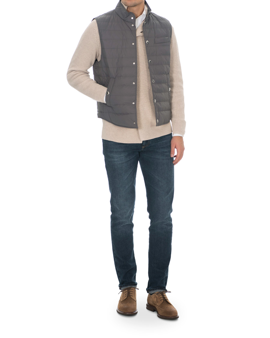 Herre | Jakker | Brunello Cucinelli | Matte Nylon Try-Layer Gilet Dark Grey