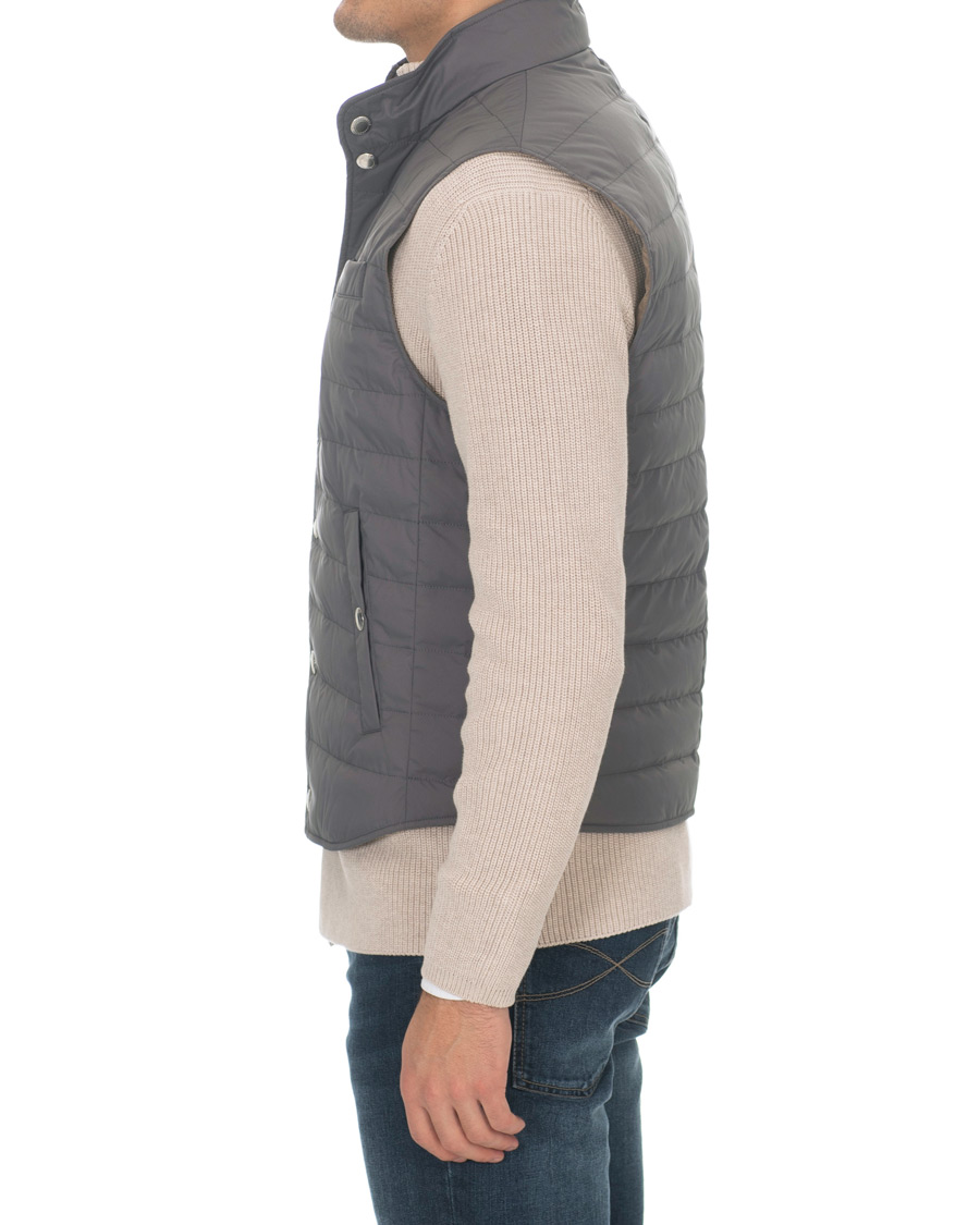 Herre | Jakker | Brunello Cucinelli | Matte Nylon Try-Layer Gilet Dark Grey