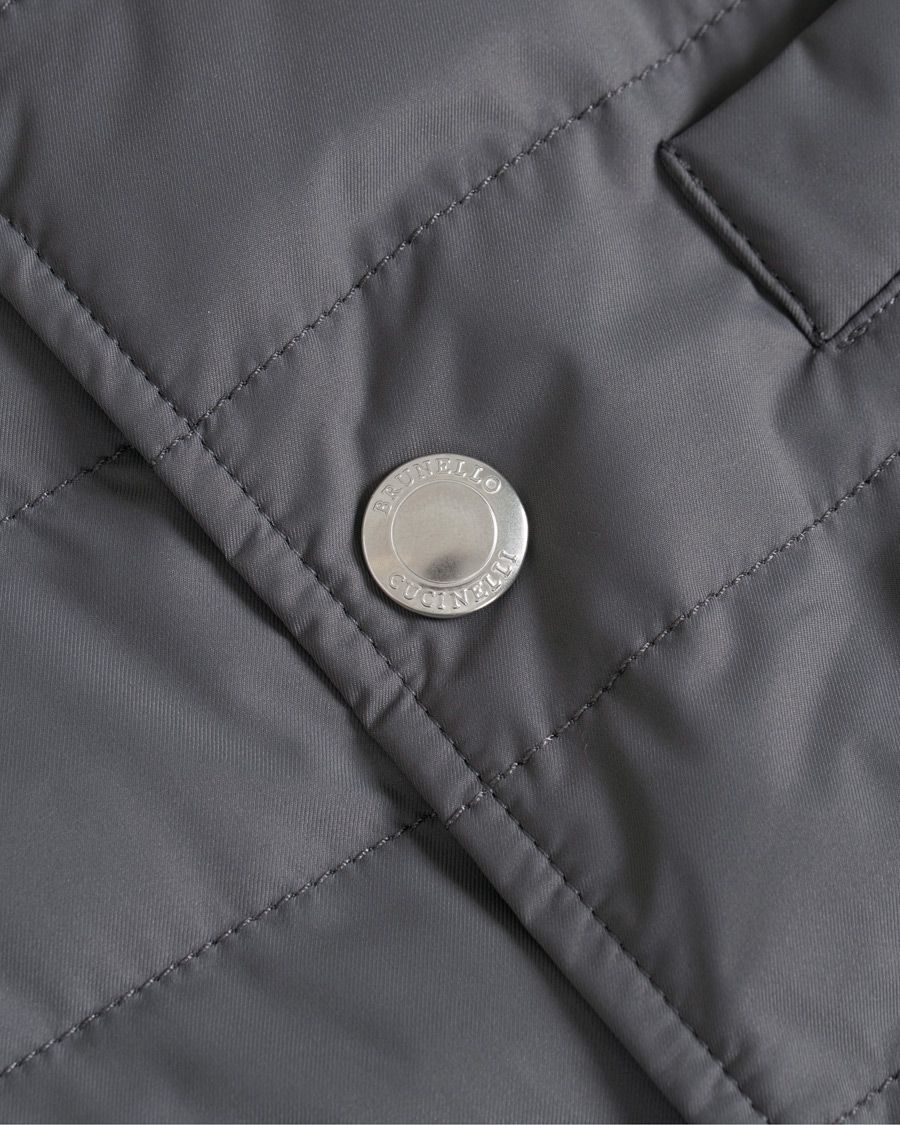 Herre | Jakker | Brunello Cucinelli | Matte Nylon Try-Layer Gilet Dark Grey
