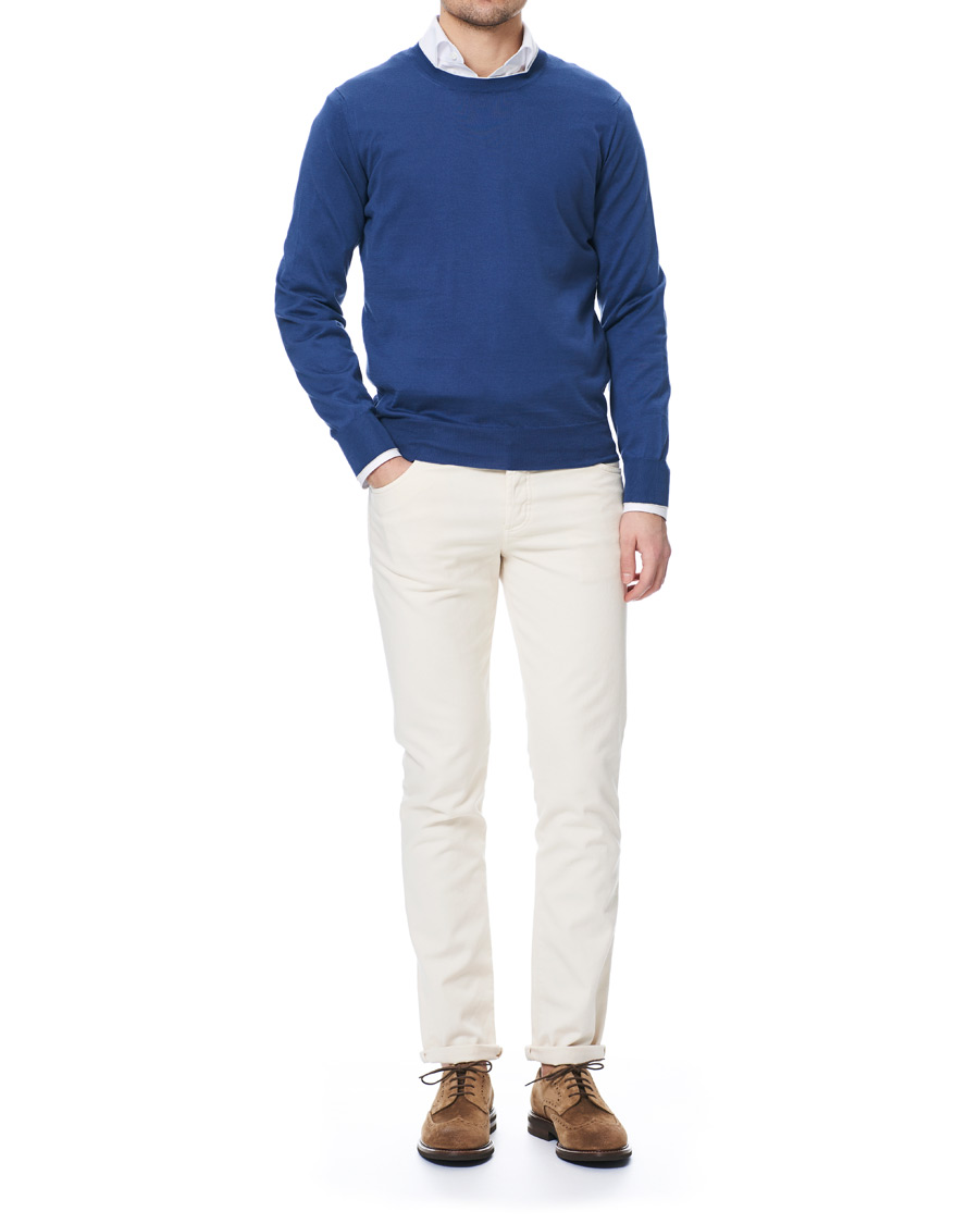 Herre | Bukser | Brunello Cucinelli | Slim Fit 5-Pocket Cotton Twill Pants Off White