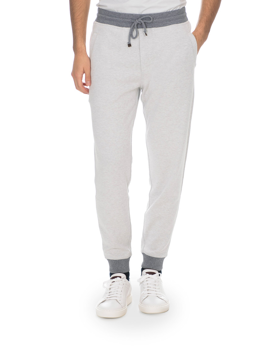 Herre | Bukser | Brunello Cucinelli | Super Light Cotton Jogging Trousers Light Beige