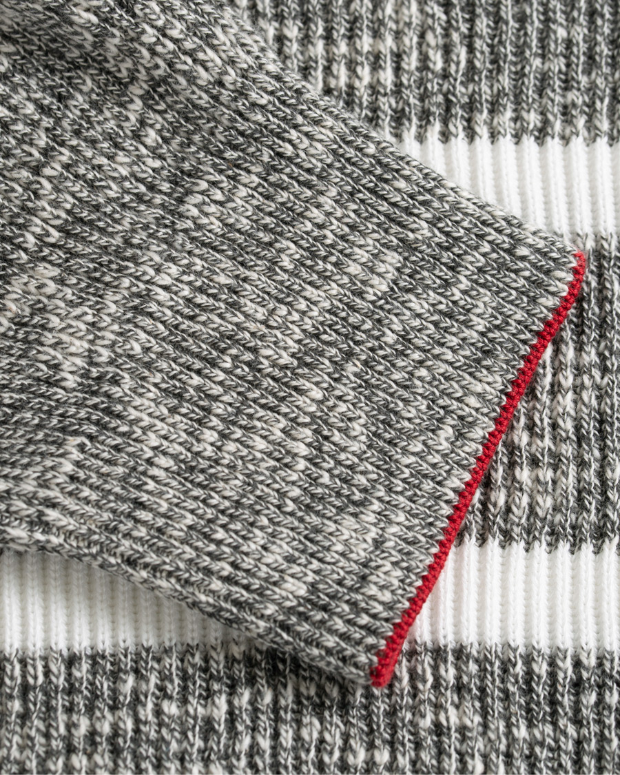 Herre | Gensere | Brunello Cucinelli | Melange Striped Cotton Sweater Grey/White