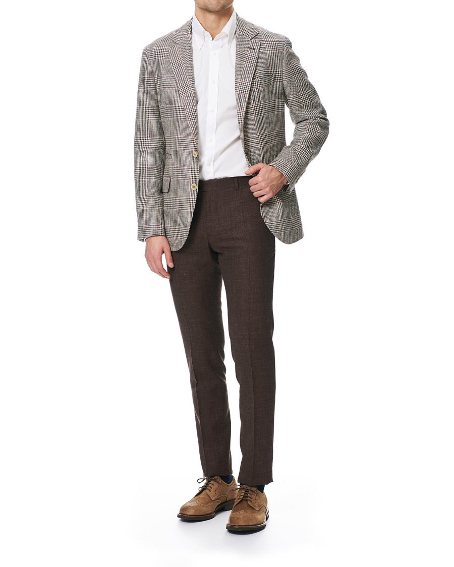 Herre | Skjorter | Brunello Cucinelli | Twill Cotton Button Down Shirt White