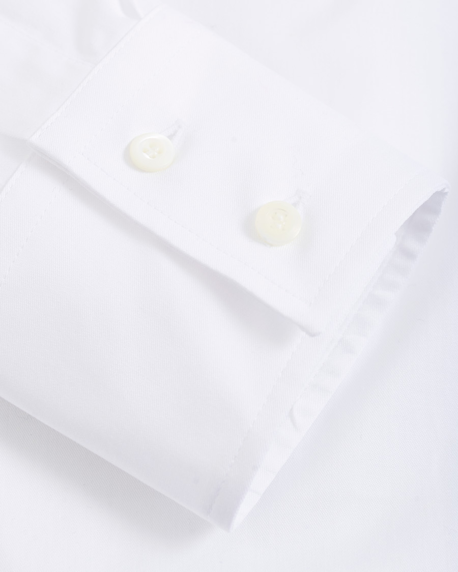 Herre | Skjorter | Brunello Cucinelli | Twill Cotton Button Down Shirt White