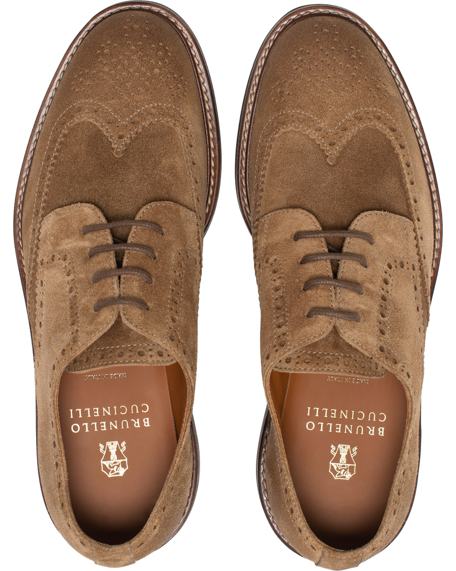 Herre | Brunello Cucinelli Wingtip Brogues Brown Suede | Brunello Cucinelli | Wingtip Brogues Brown Suede