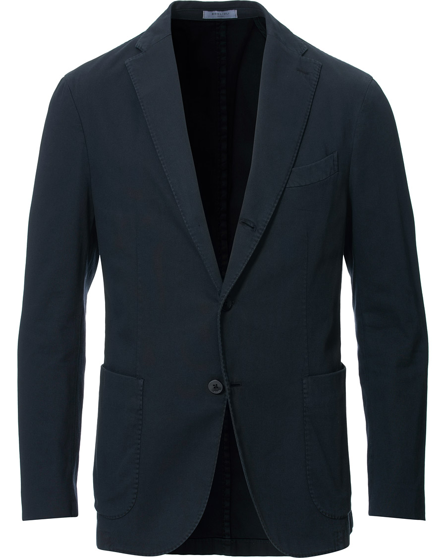 Herre | Dressjakker | Boglioli | K Jacket Structured Cotton Blazer Dark Blue