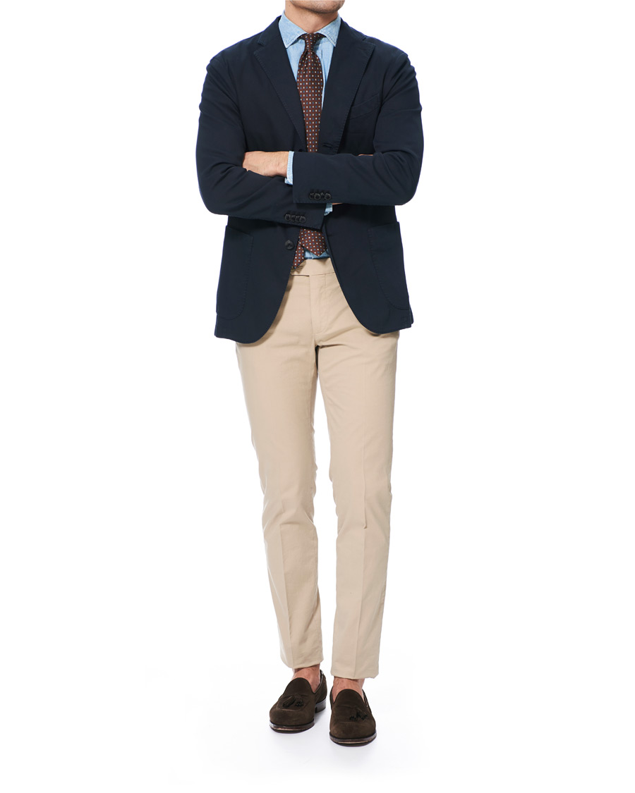 Herre | Dressjakker | Boglioli | K Jacket Structured Cotton Blazer Dark Blue