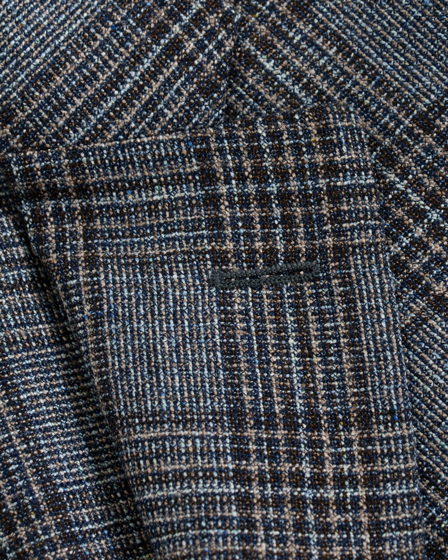 Herre | Dressjakker | Boglioli | K Jacket Multicolour Overcheck Blazer Dark Blue