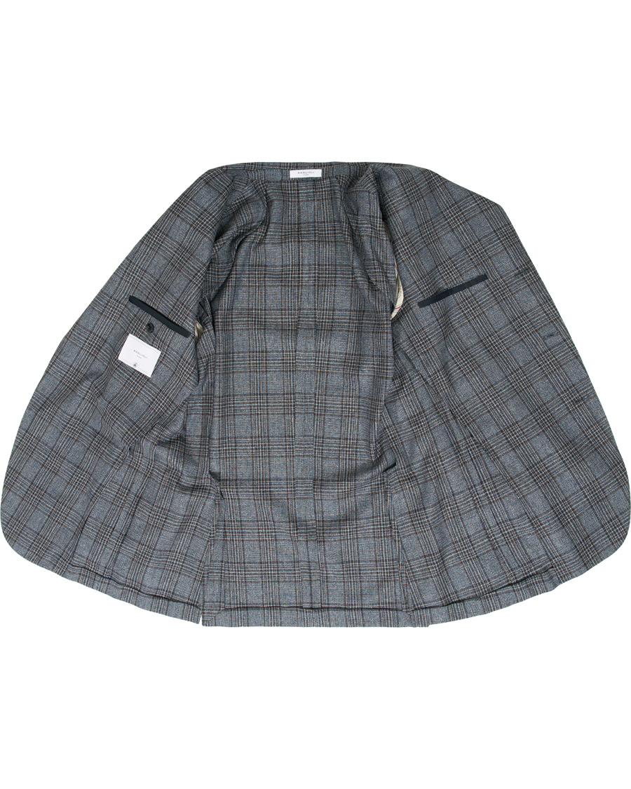 Herre | Dressjakker | Boglioli | K Jacket Multicolour Overcheck Blazer Dark Blue