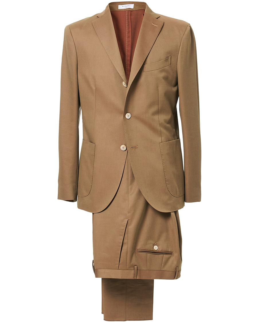 Herre | Dresser | Boglioli | K Jacket Patch Pocket Wool Blend Suit Tobacco