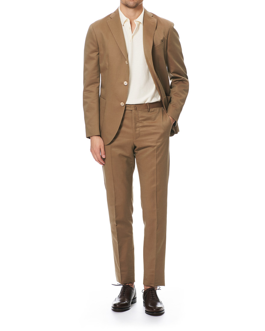 Herre | Dresser | Boglioli | K Jacket Patch Pocket Wool Blend Suit Tobacco