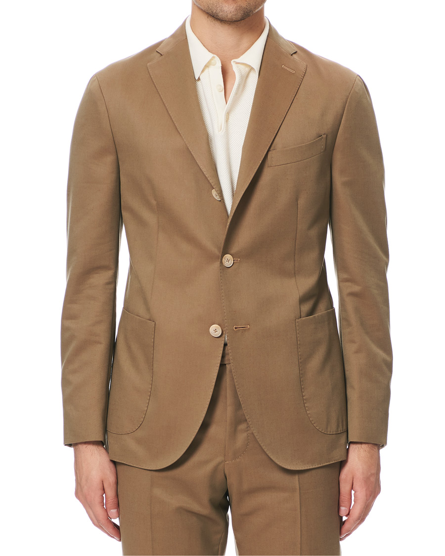 Herre | Dresser | Boglioli | K Jacket Patch Pocket Wool Blend Suit Tobacco