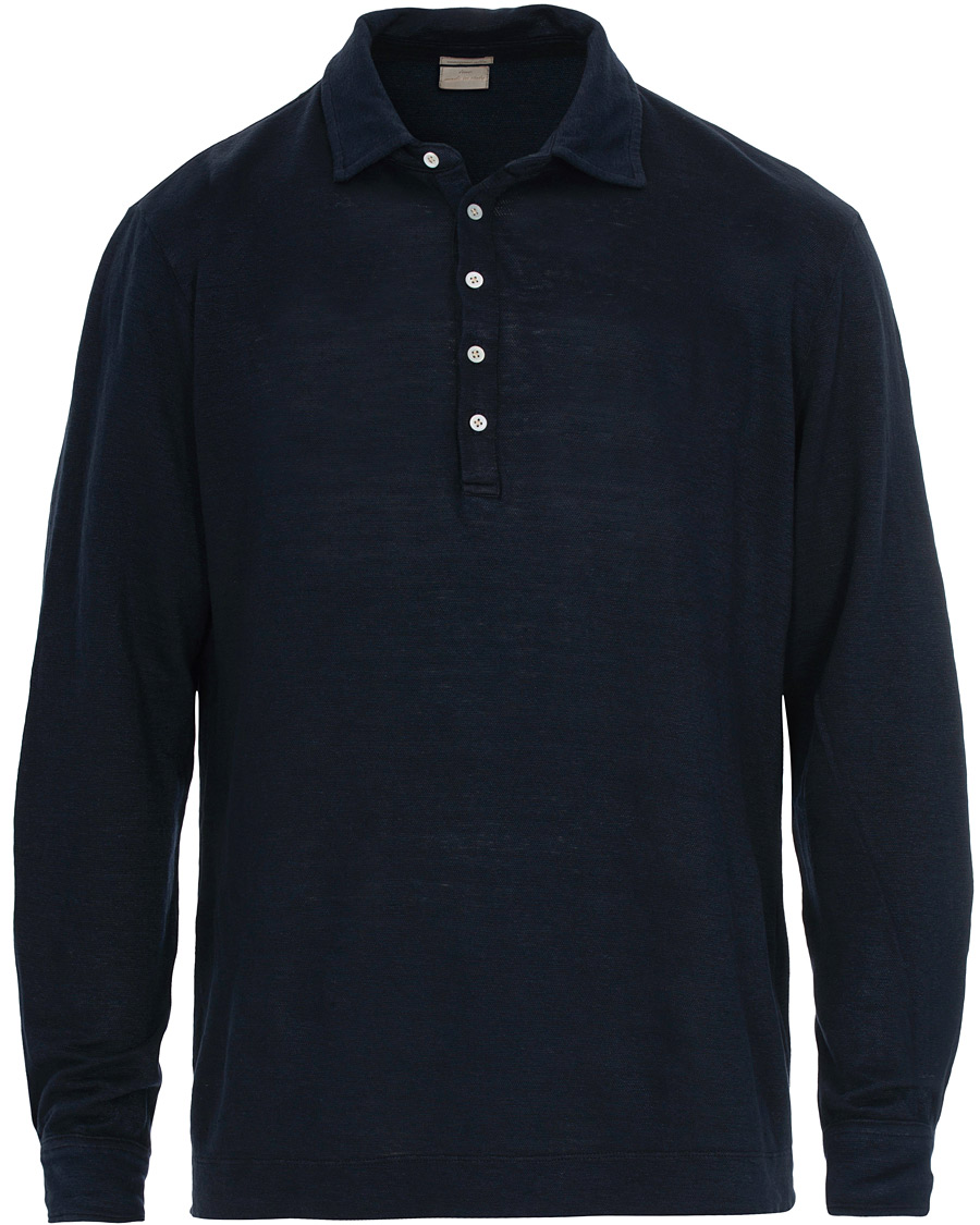 Herre | Gensere | Massimo Alba | Raya Long Sleeve Polo Navy