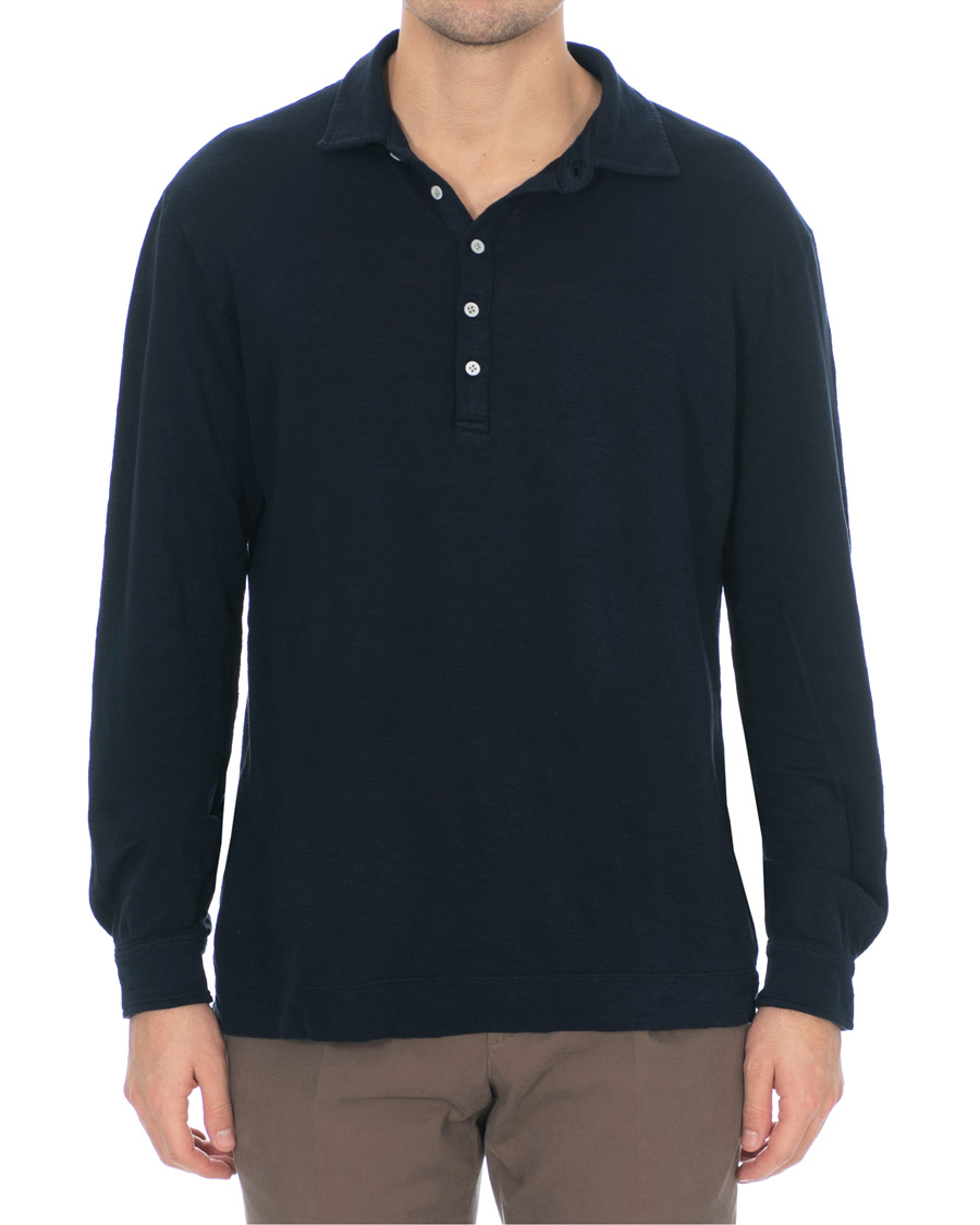 Herre | Gensere | Massimo Alba | Raya Long Sleeve Polo Navy
