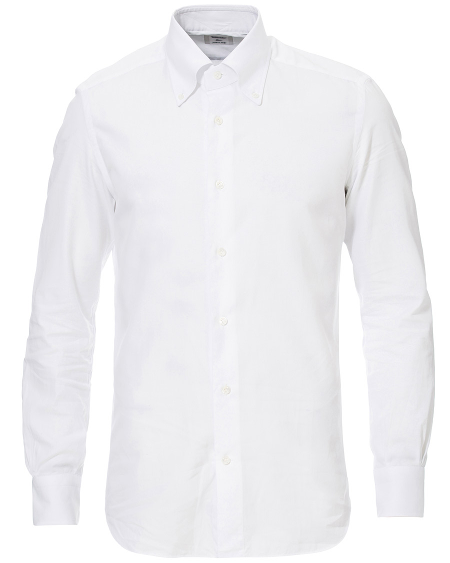 Herre | Skjorter | Mazzarelli | Soft Oxford Button Down Shirt White