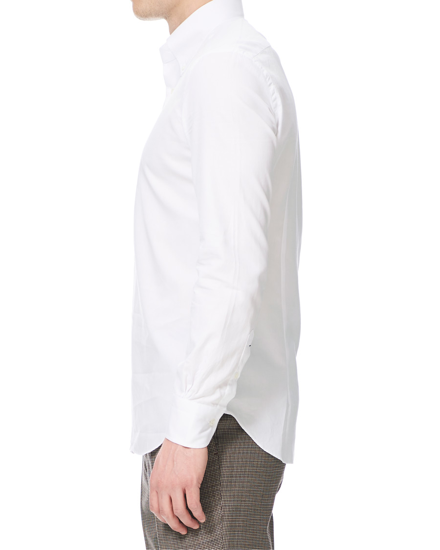 Herre | Skjorter | Mazzarelli | Soft Oxford Button Down Shirt White