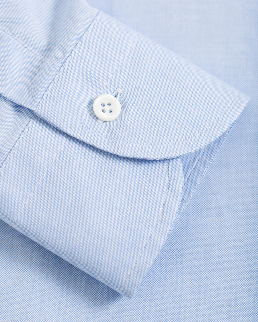 Herre | Skjorter | Mazzarelli | Soft Oxford Button Down Shirt Light Blue