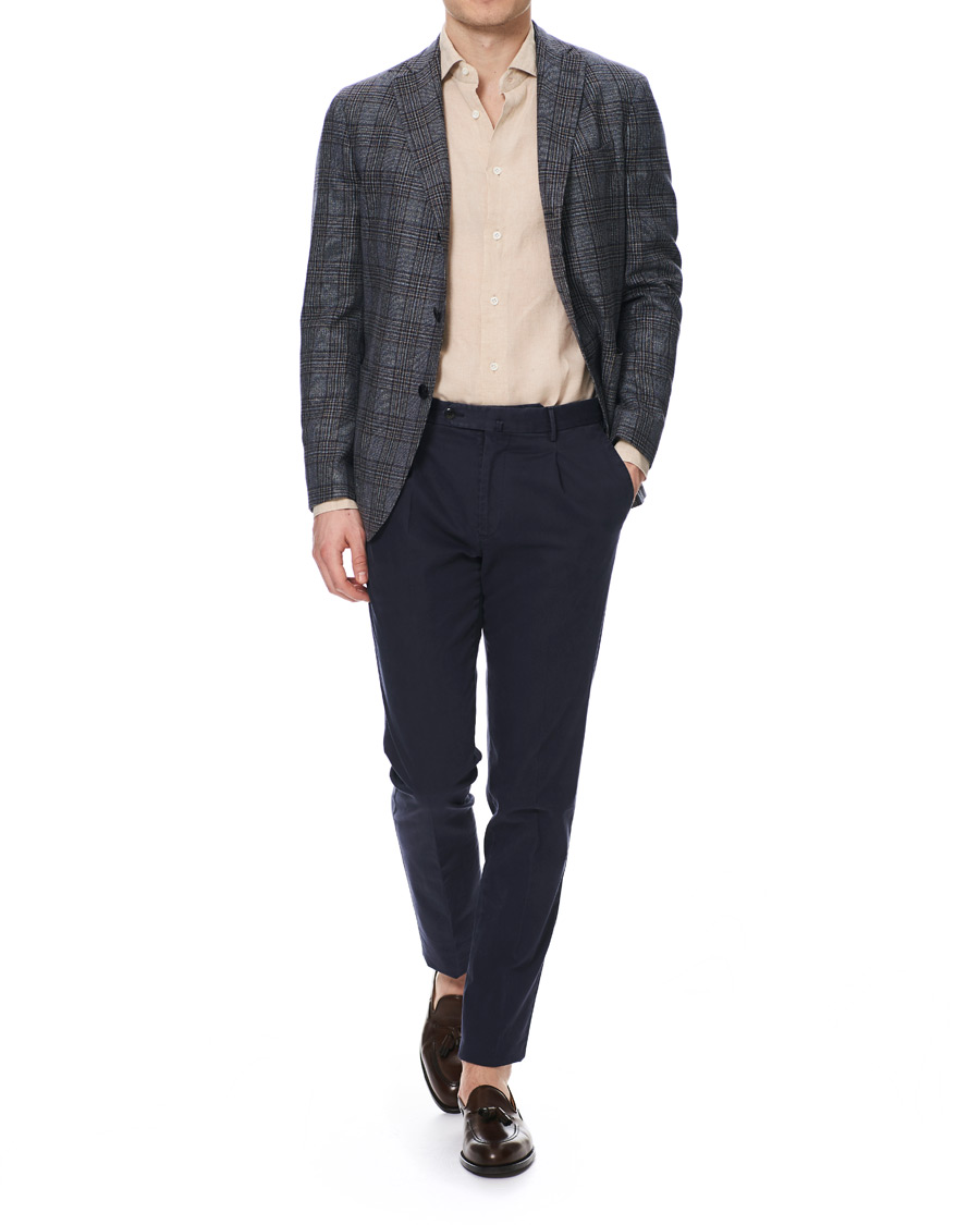 Herre | Skjorter | Mazzarelli | Linen Cut Away Shirt Sand