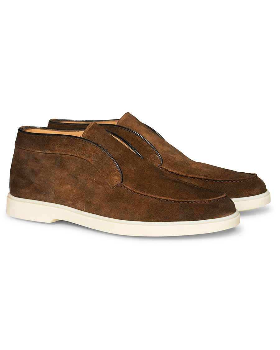 Herre | Santoni Yalta Summer Loafer Brown Suede | Santoni | Yalta Summer Loafer Brown Suede