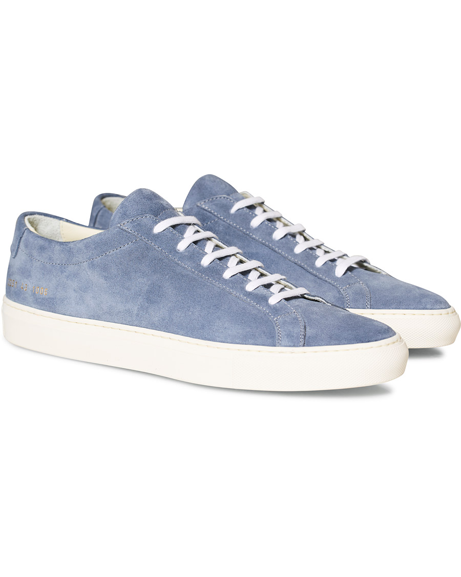 Herre | Common Projects Original Achilles Sneakers Blue Suede | Common Projects | Original Achilles Sneakers Blue Suede