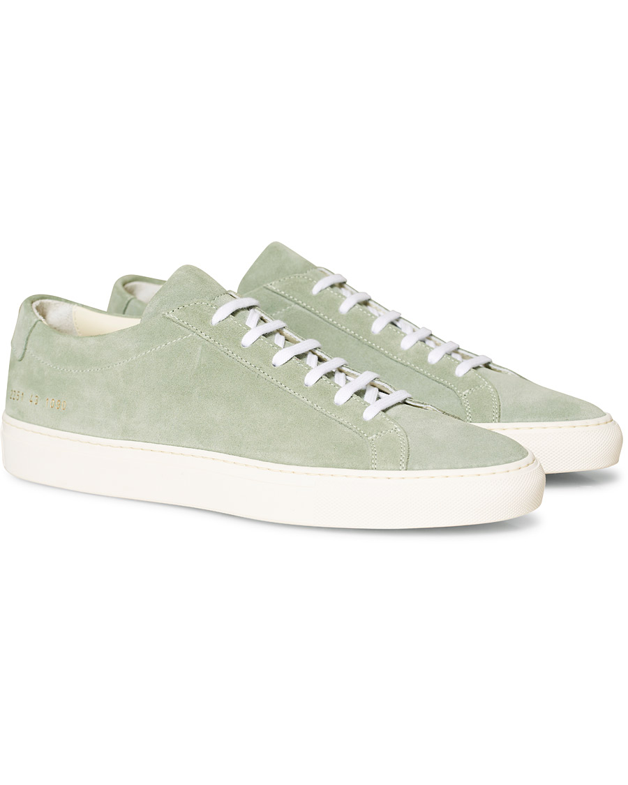 Herre | Common Projects Original Achilles Sneakers Green Suede | Common Projects | Original Achilles Sneakers Green Suede