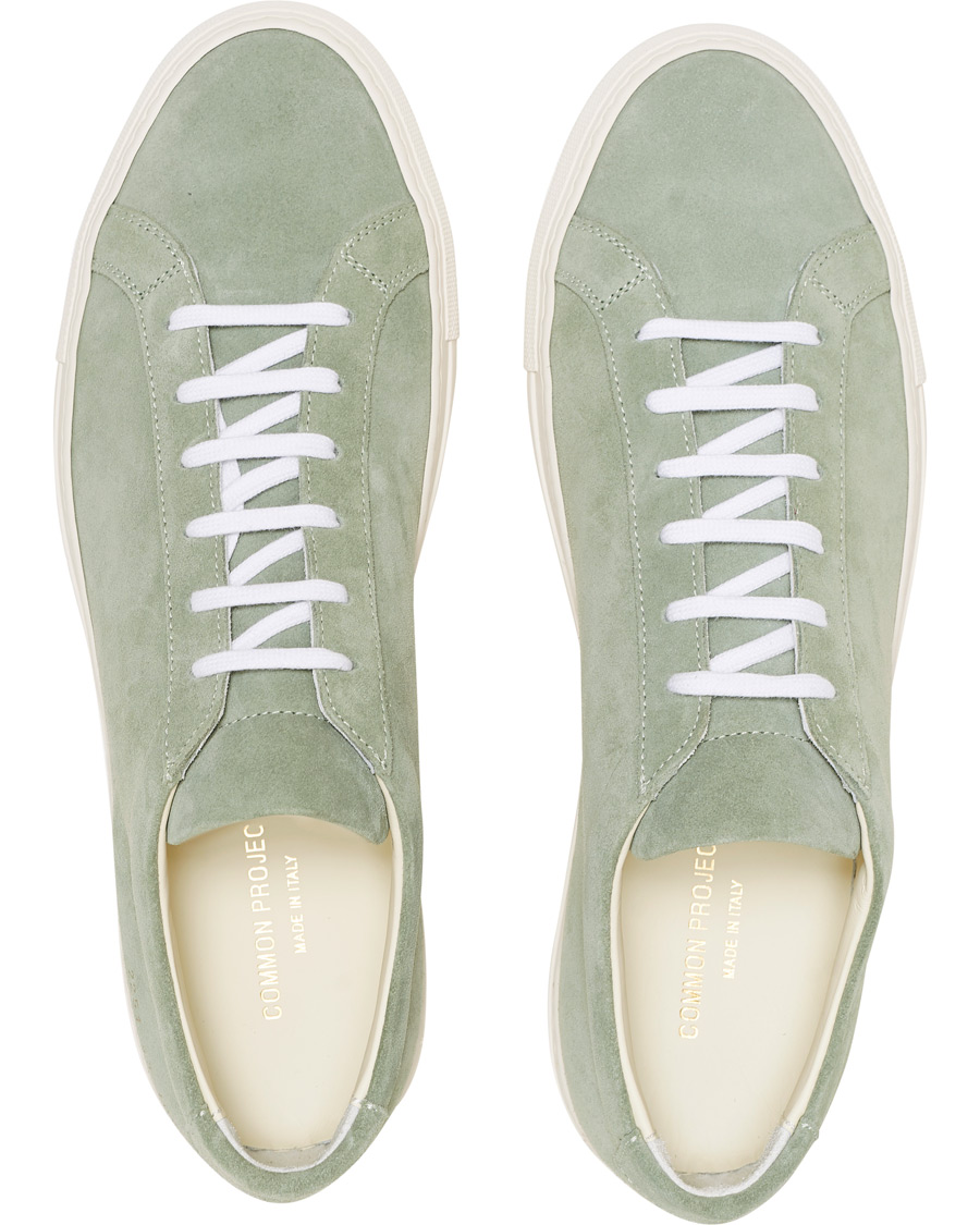Herre | Common Projects Original Achilles Sneakers Green Suede | Common Projects | Original Achilles Sneakers Green Suede
