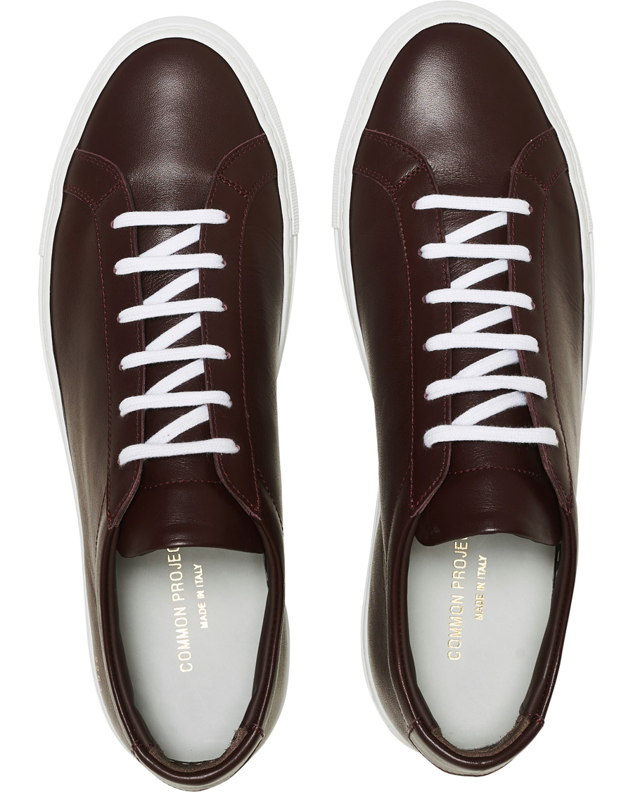 Herre | Common Projects Original Achilles Sneakers Bordeaux Calf | Common Projects | Original Achilles Sneakers Bordeaux Calf
