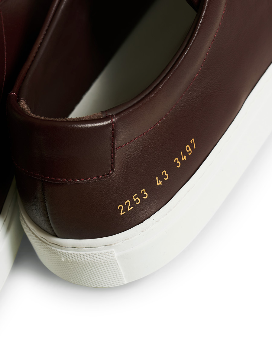 Herre | Common Projects Original Achilles Sneakers Bordeaux Calf | Common Projects | Original Achilles Sneakers Bordeaux Calf