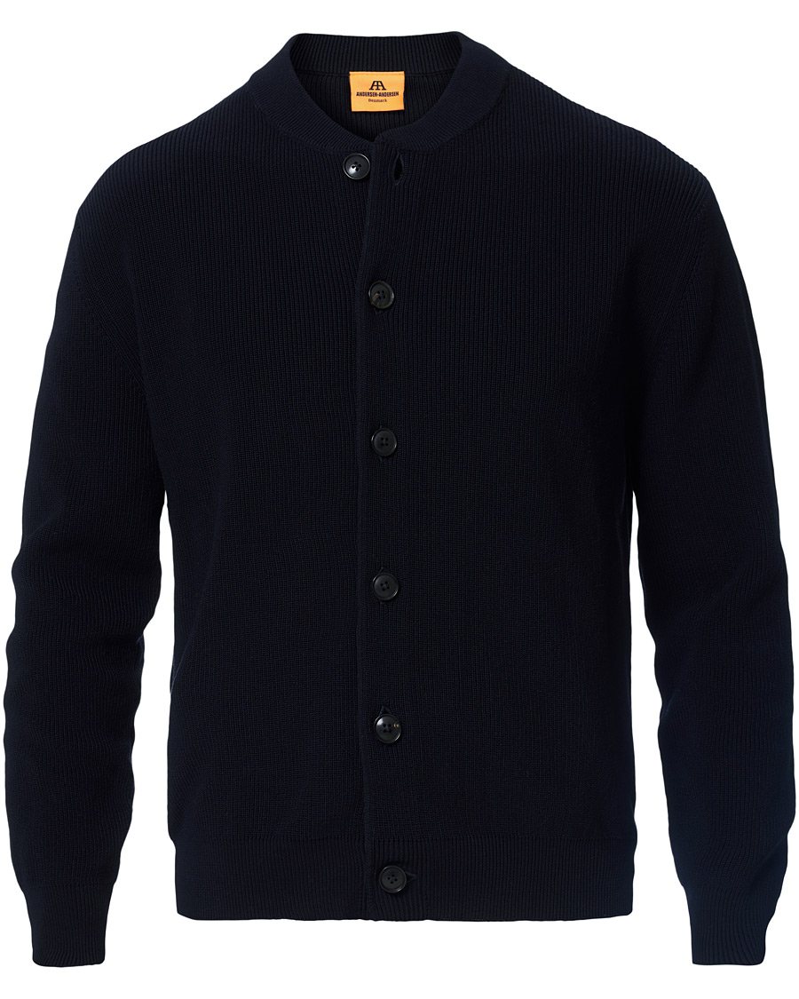 Herre | Gensere | Andersen-Andersen | Organic Cotton Skipper Jacket Navy Blue