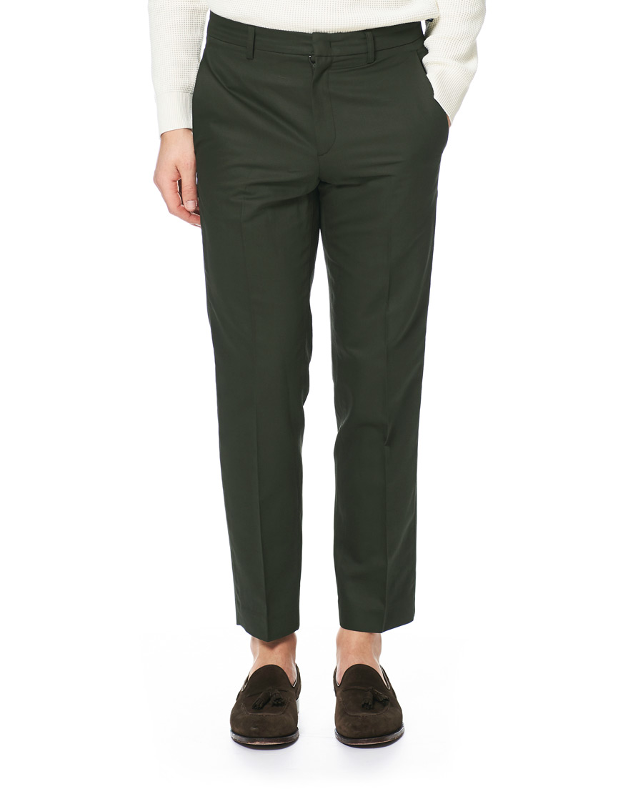 Herre | Bukser | A.P.C. | Rapha Cotton/Linen Gabardine Trousers Kaki Militaire