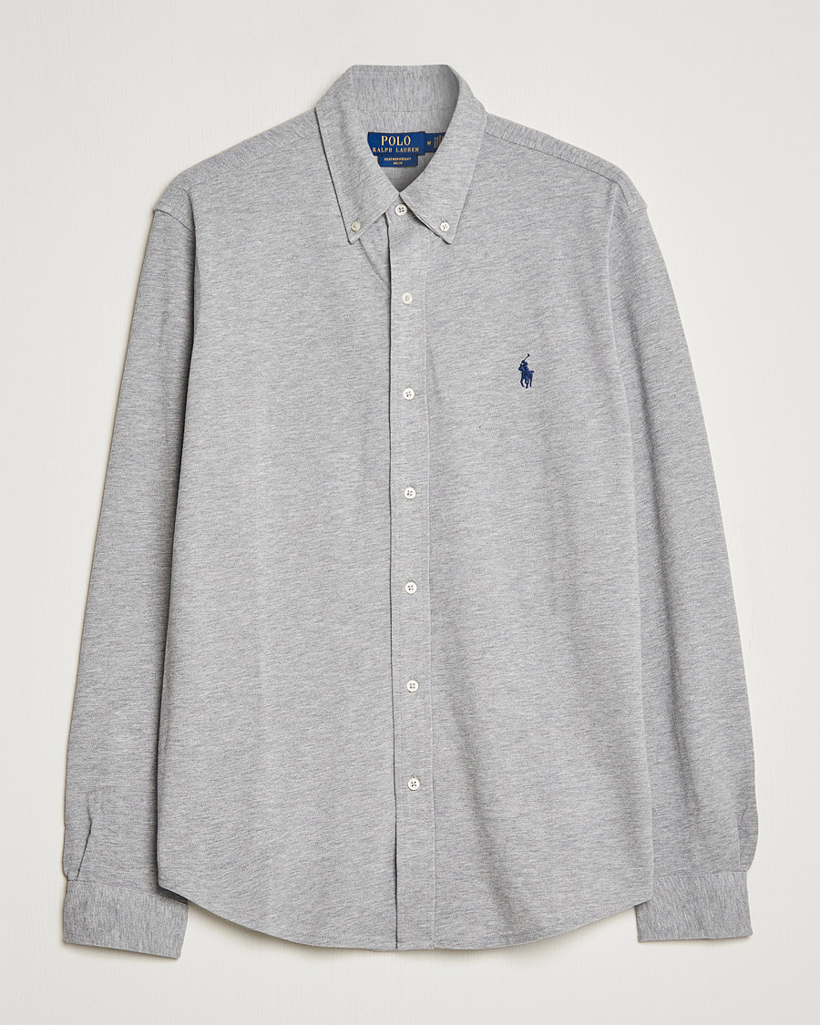 Herre | Skjorter | Polo Ralph Lauren | Slim Fit Featherweight Mesh Shirt Andover Heather