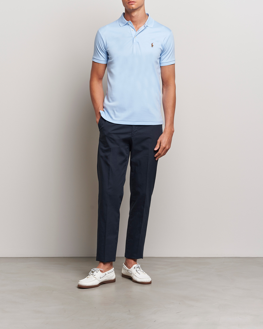 Herre | Pikéer | Polo Ralph Lauren | Slim Fit Pima Cotton Polo Office Blue