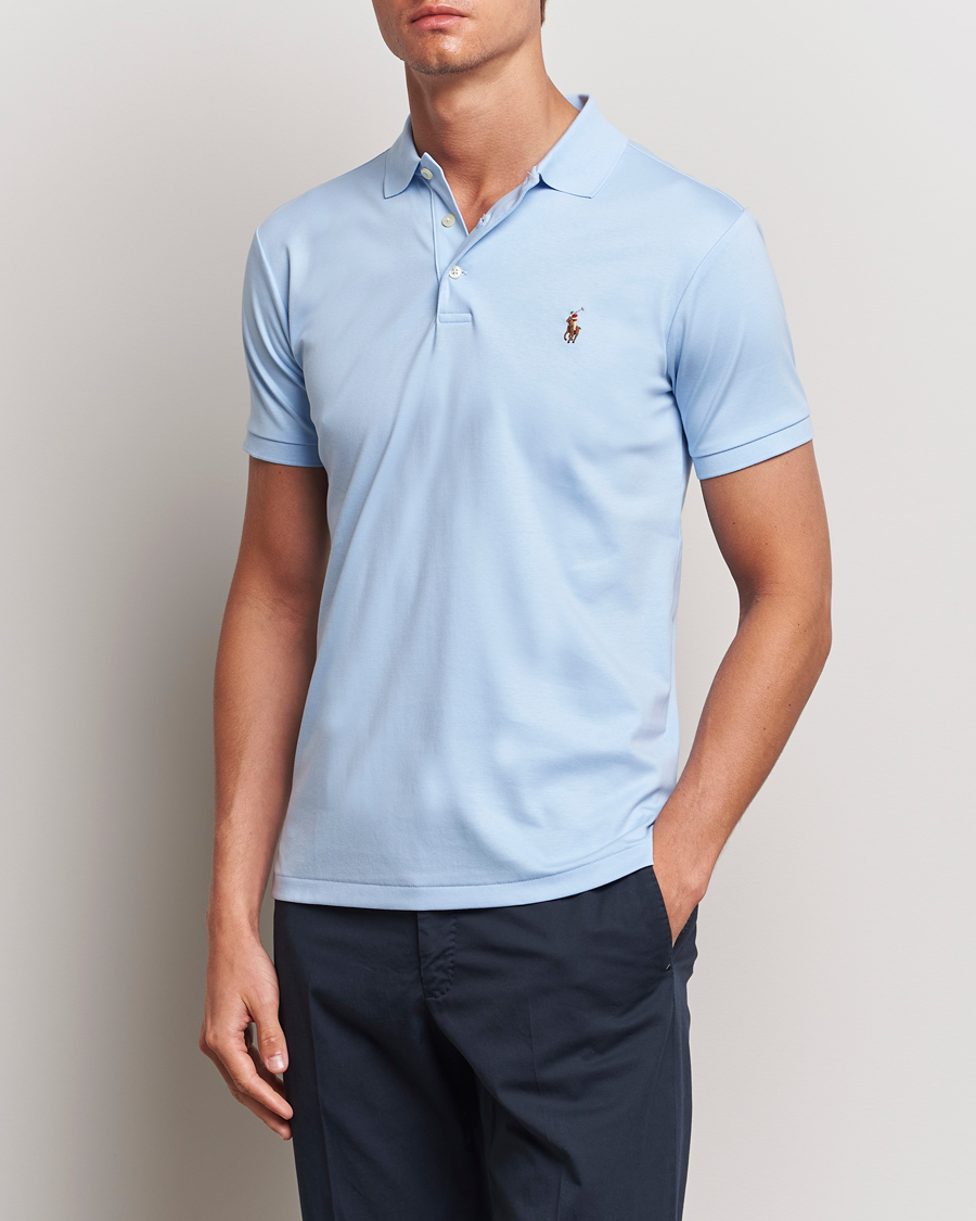 Herre | | Polo Ralph Lauren | Slim Fit Pima Cotton Polo Office Blue
