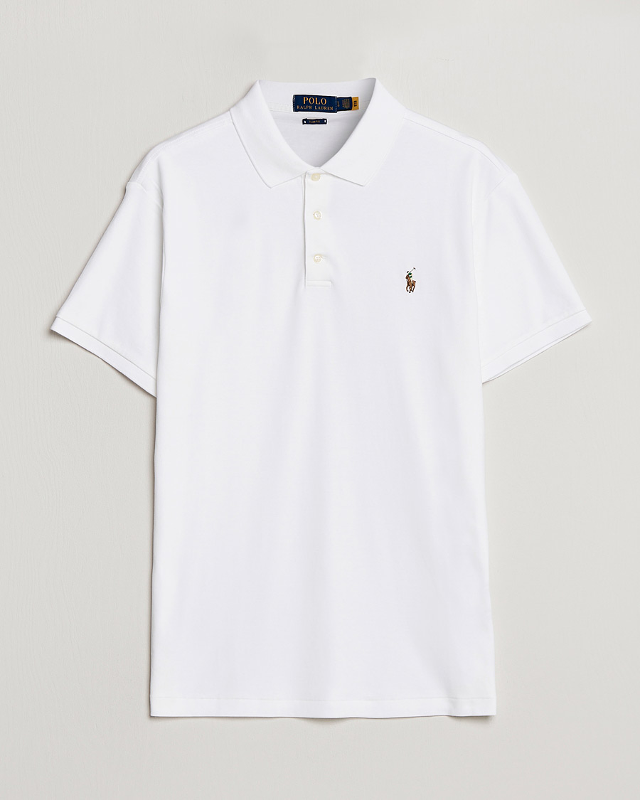Herre | Pikéer | Polo Ralph Lauren | Slim Fit Pima Cotton Polo White