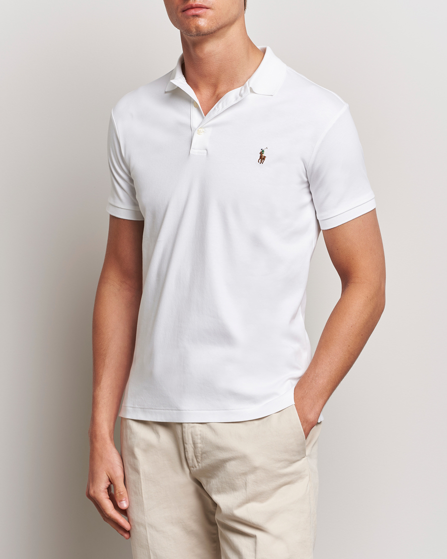 Herre | The Classics of Tomorrow | Polo Ralph Lauren | Slim Fit Pima Cotton Polo White