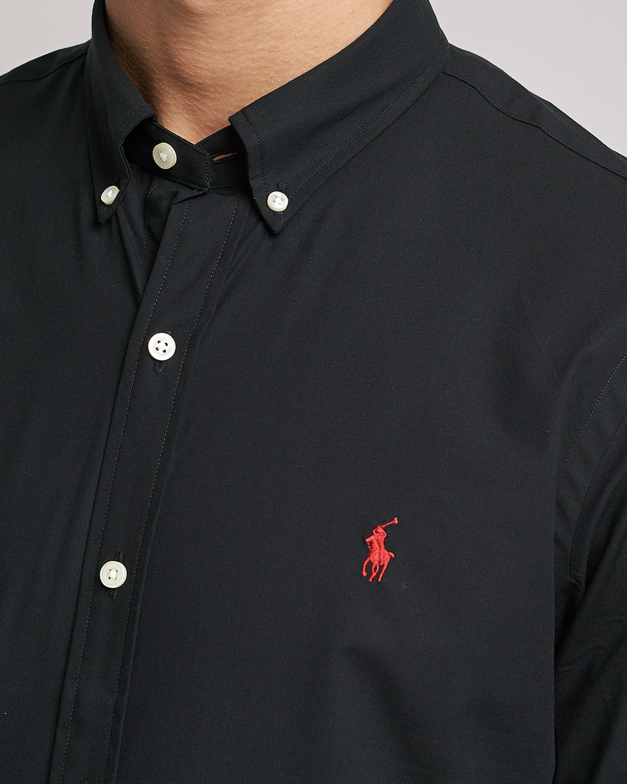 Herre | Skjorter | Polo Ralph Lauren | Slim Fit Shirt Poplin Polo Black