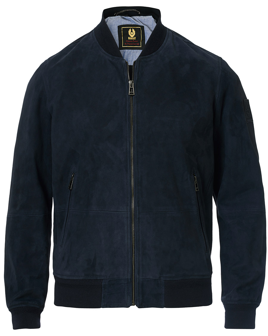 Herre | Jakker | Belstaff | Harbour Suede Bomber Jacket Dark Ink