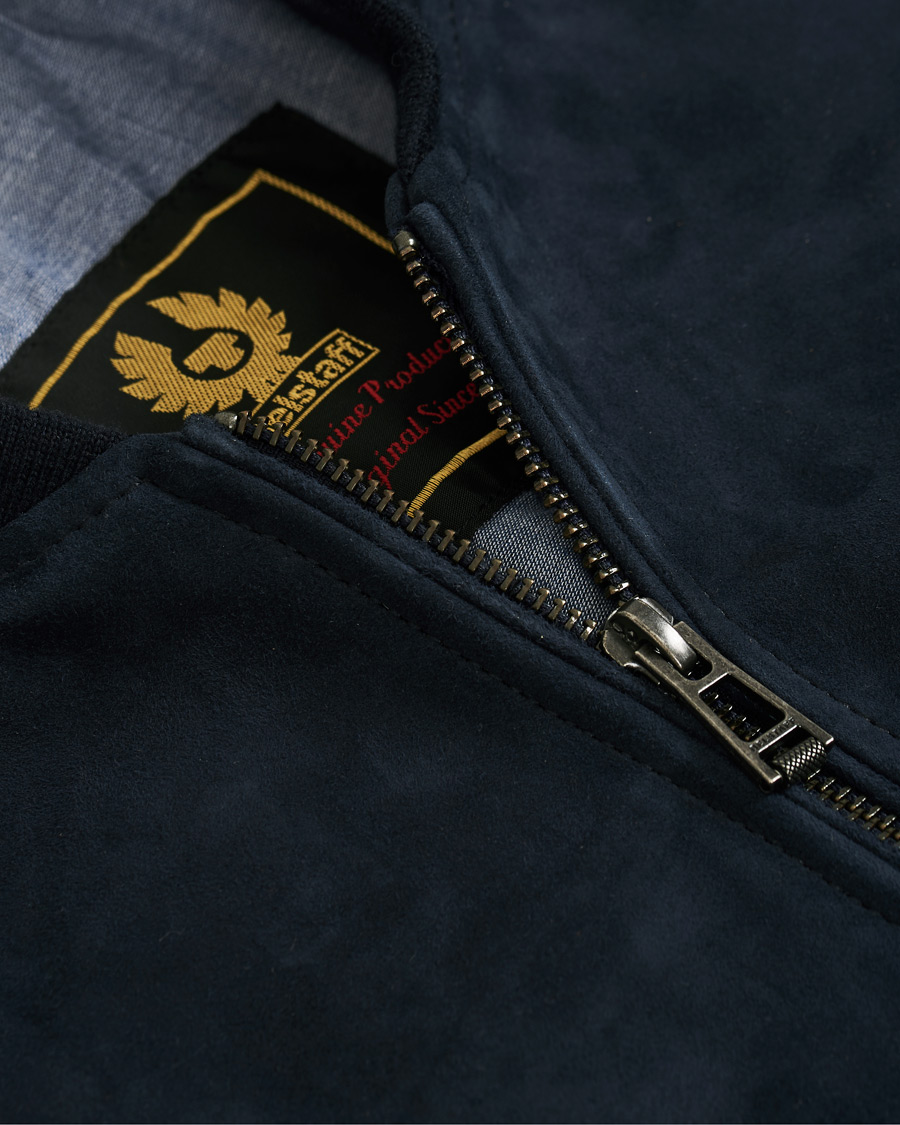 Herre | Jakker | Belstaff | Harbour Suede Bomber Jacket Dark Ink